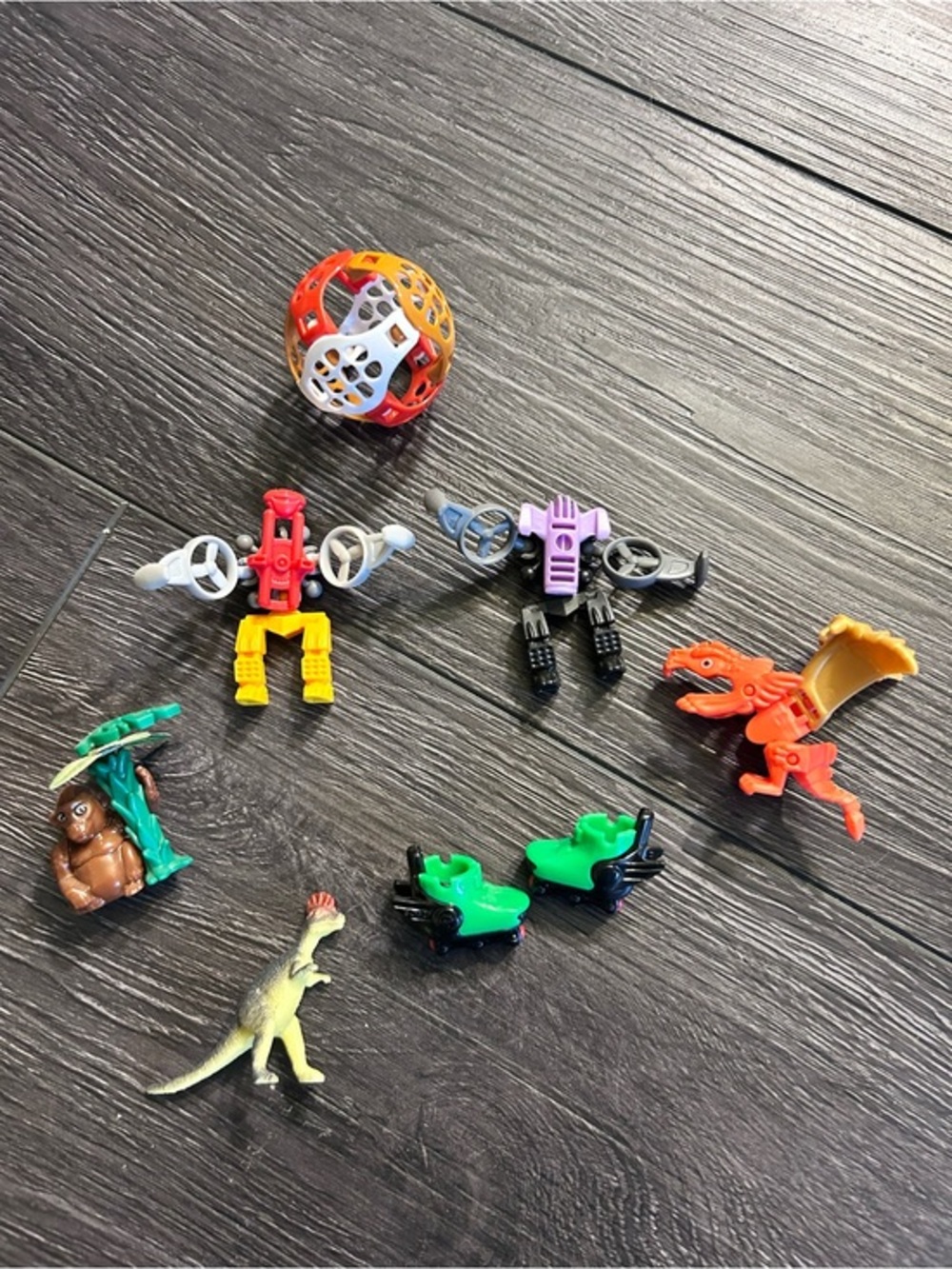 Kinder Joy Egg Suprise Toy Collection with Dragon and Skates